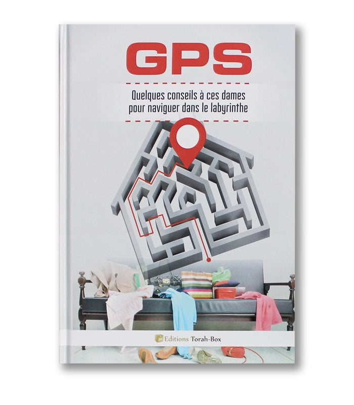 Couverture livre GPS conseils pour dames naviguer labyrinthe avec illustration labyrinthe et canapé désordonné