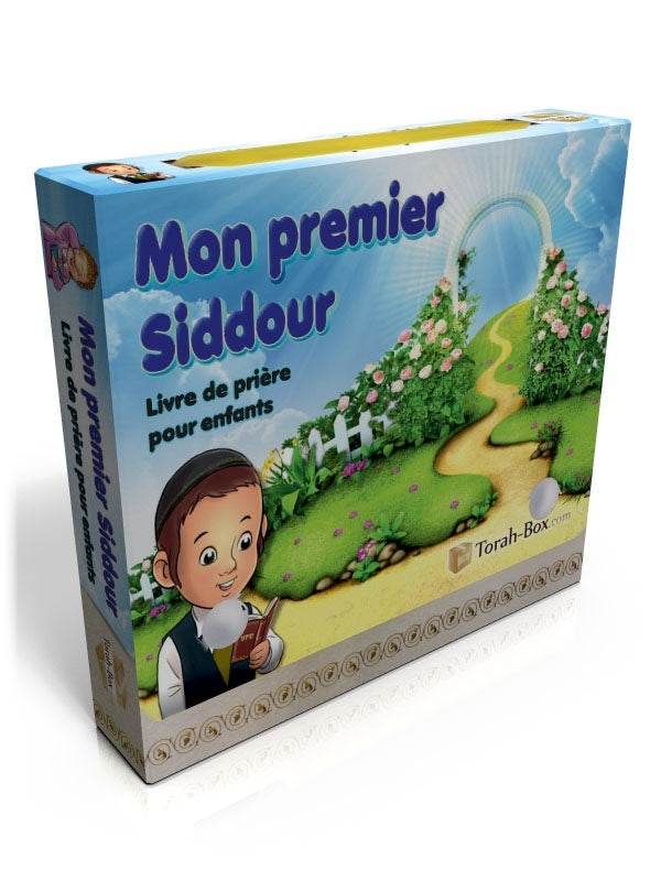 Mon premier Siddour, livre de prière pour enfants avec illustration d'enfant et jardin fleuri