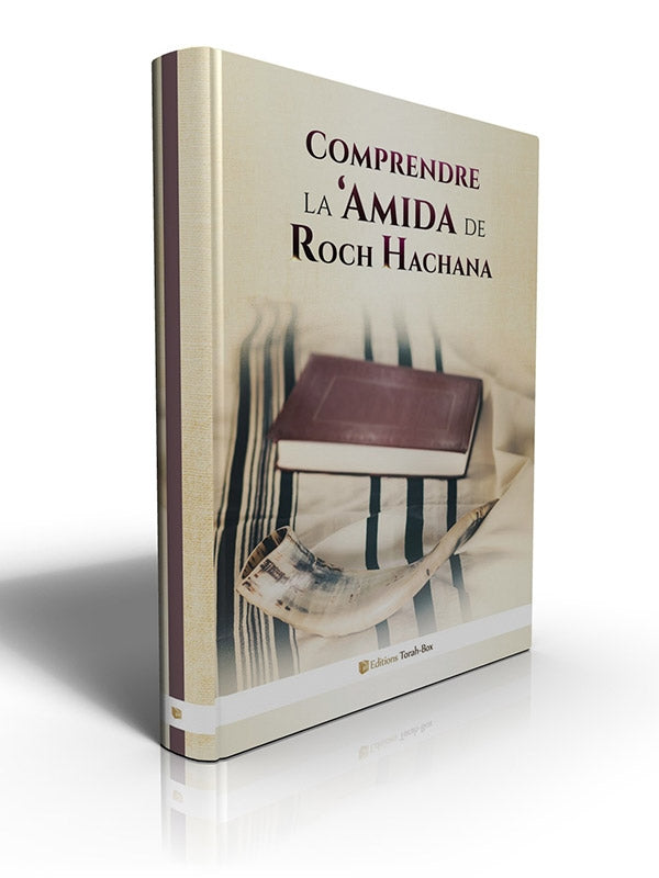 Couverture du livre Comprendre la Amida de Roch Hachana avec photo d'un sidour, tallit et shofar