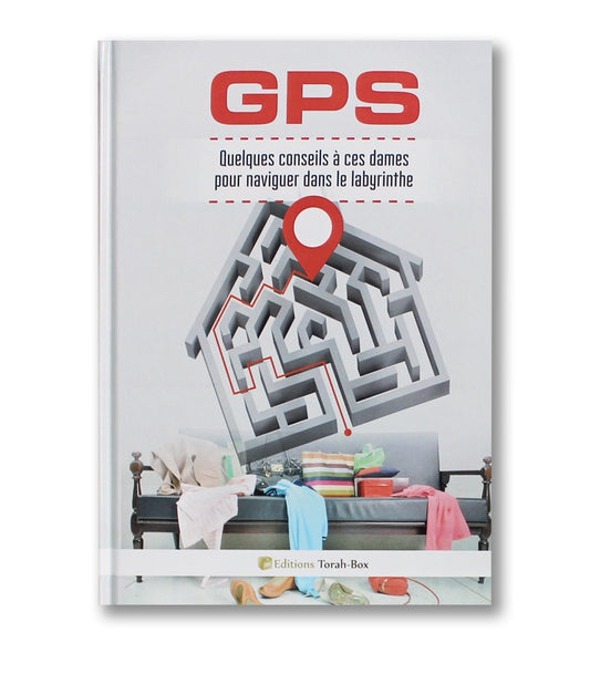 Couverture livre GPS conseils pour dames naviguer labyrinthe avec illustration labyrinthe et canapé désordonné