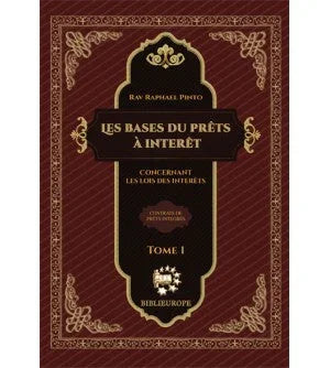Couverture livre « Les bases du prêts à intérêt », tome 1, style classique, rouge et or